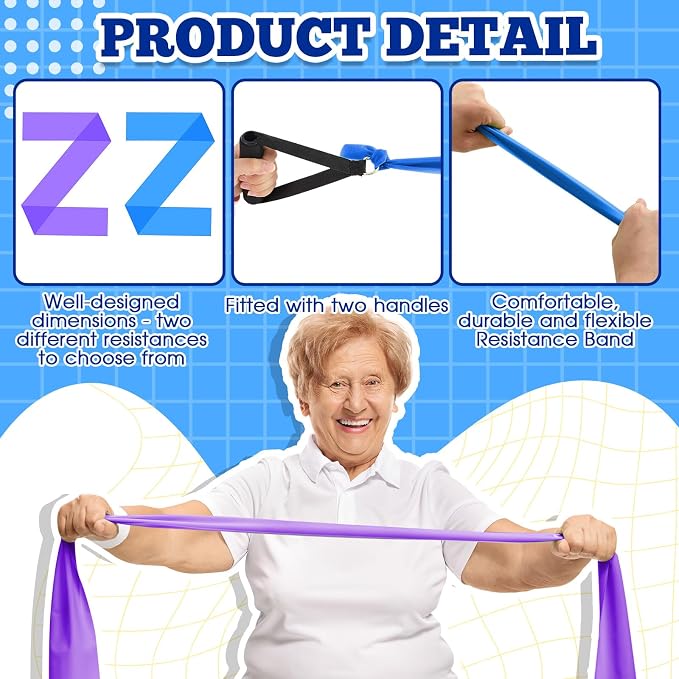2 Pcs Resistance Band with Handles Chair Exercise Equipment - Image 4