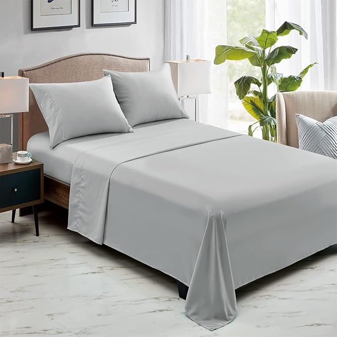 FreshCulture King Flat Sheets Only, Soft Microfiber Bedding Sheets - Image 6