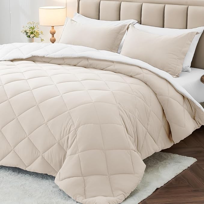 MUXHOMO 7 Pieces King Comforter Set, Reversible Bed in a Bag King Size by MUXHOMO