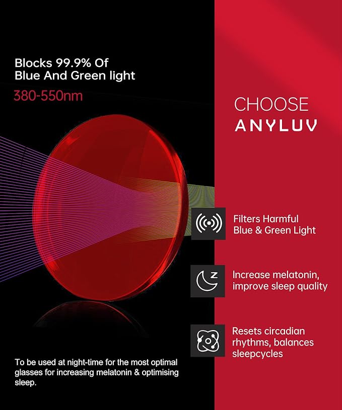 ANYLUV Blue Light Glasses Men, Relieve Eyestrain and Eye Protection, Al-Mg - Image 6