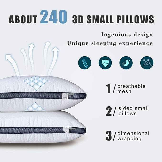 Meoflaw Pillows for Sleeping, Luxury Hotel Pillows King Size Set of 2, Bed - Image 2