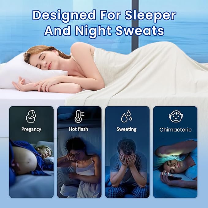 Topcee Cooling Blanket for Night Sweats Absorbs Heat to Keep Adults, Children - Image 4
