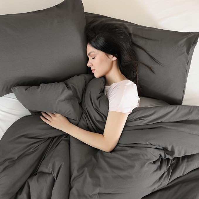 ROSGONIA Oversized King Comforter Charcoal Gray, Soft Lightweight Oversized - Image 2