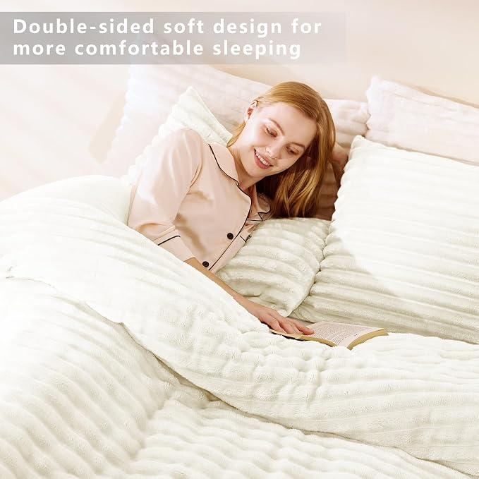 CozyLux Fluffy King Size Comforter Set - Image 7
