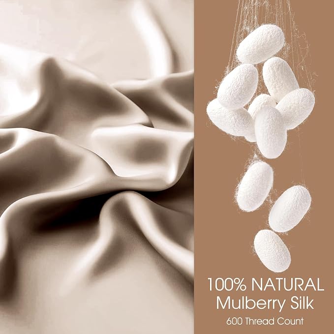 100% Silk Pillow Cases 2 Pack King Size Mulberry Silk Pillowcase - Image 2