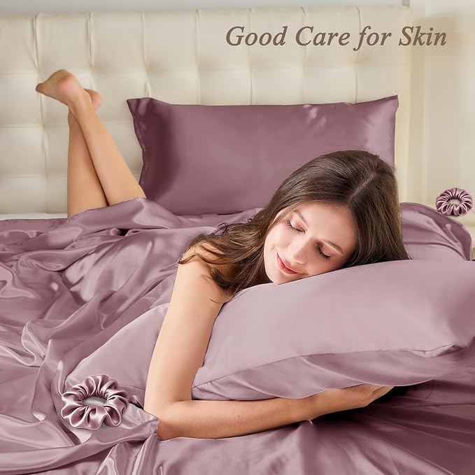Queen Satin Pillowcase for Hair 2pc, Similar to Silk Pillow Cases, Easier Care - Image 2