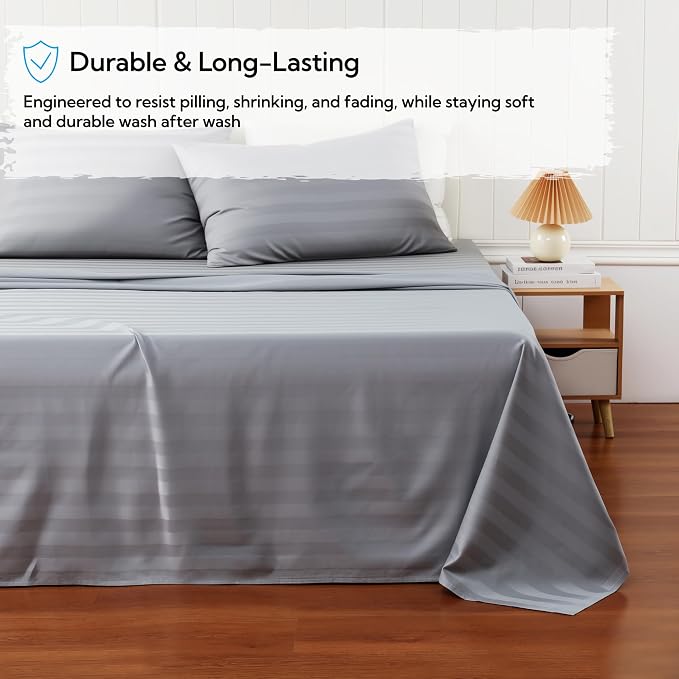 Cotton Flat Sheets Only, 600 TC 100% Cotton Flat Sheet Top Sheet Only, Full - Image 5