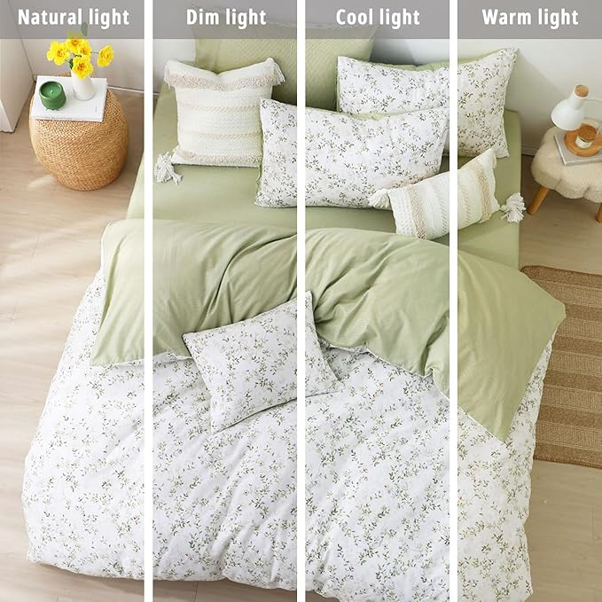 LEMIROE Botanical Cotton Comforter Queen Size - Image 6