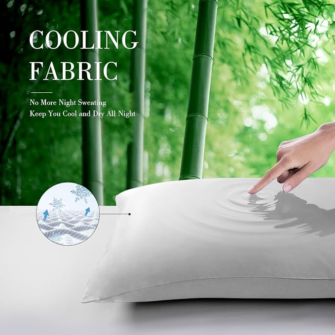 WishSmile Body Cooling Pillowcase Long Pillow Case Breathable Cool Silky Soft - Image 2