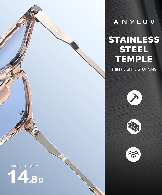 ANYLUV Blue Light Glasses for Men, Lightweight Computer Gaming Glasses - Image 5