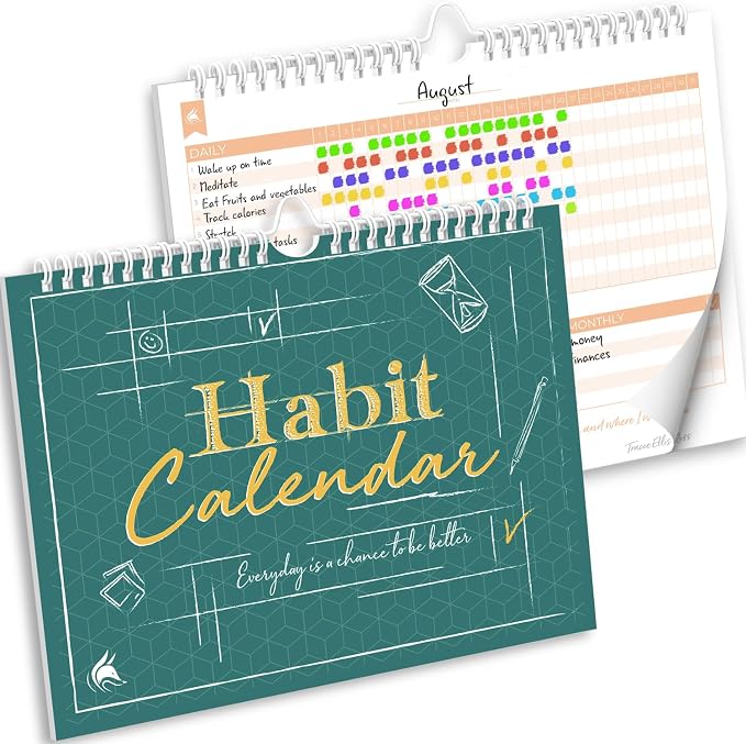 Clever Fox Habit Tracker Calendar – Inspirational Goal Tracker and Habit by CleverFox