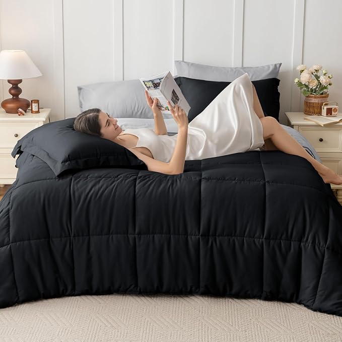 JOLLYVOGUE Twin Comforter Set, Ultra-Soft Bed in a Bag Twin Size 5 Pieces - Image 6