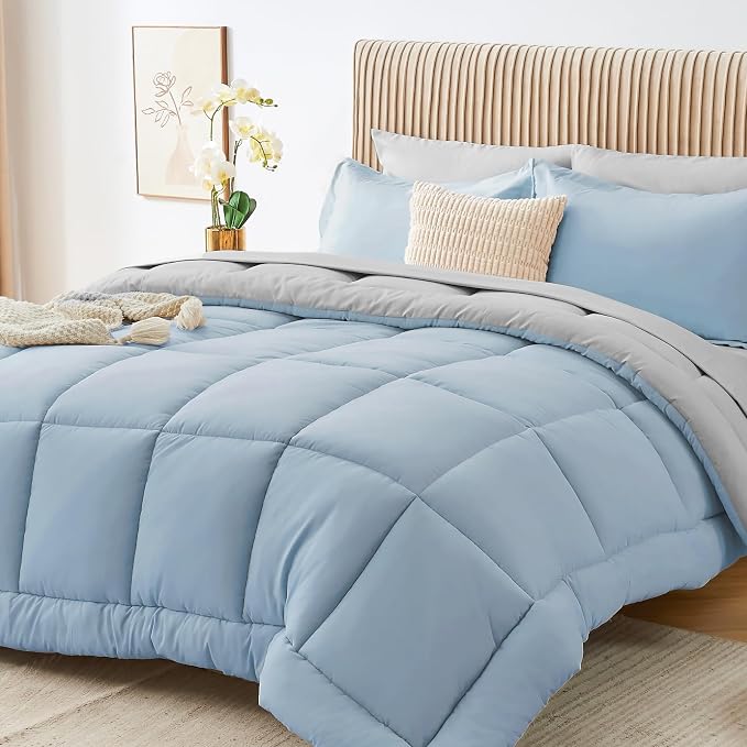 Sasttie Twin XL Comforter Set, 5 Pieces Reversible Twin XL Bed in a Bag by SASTTIE