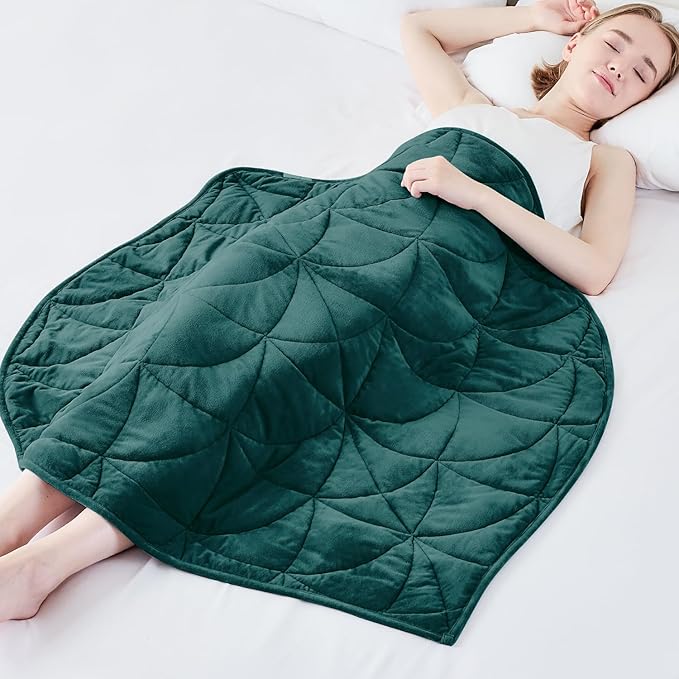 Weighted Lap Blanket 7 lbs for Adults, Luxury Soft Small Weighted Blanket by EazfyPro
