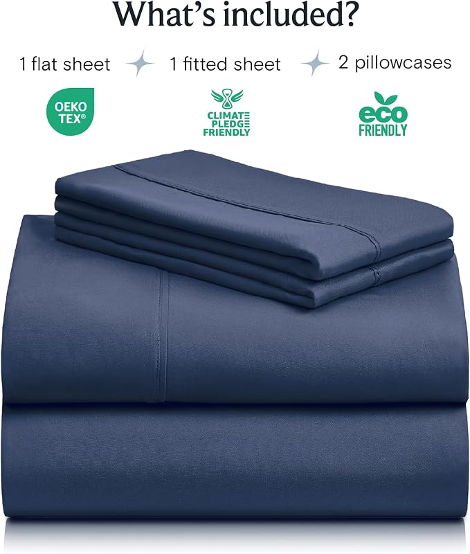 LuxClub 4 PC Queen Sheet Set, Breathable Luxury Bed Sheets, Deep Pockets 18" - Image 2
