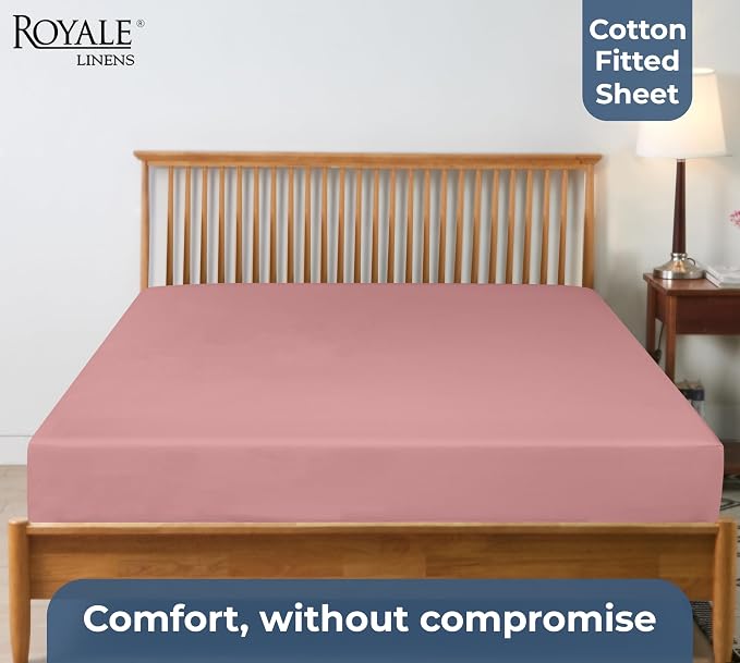Royale Linens 100% Organic Cotton Fitted Sheet - Image 7