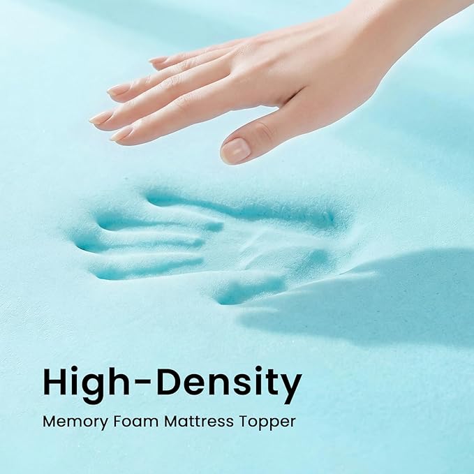 Czpalo 4 Inch Gel Memory Foam Mattress Topper Twin, Cooling Mattress Topper - Image 3