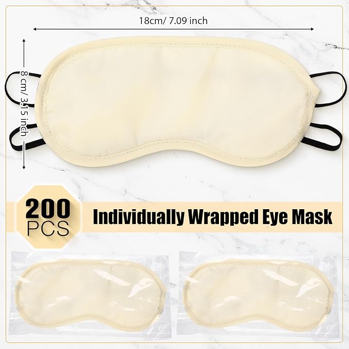 Tarpop 200 Pcs Eye Mask Sleeping Blindfold Eye Cover - Image 2