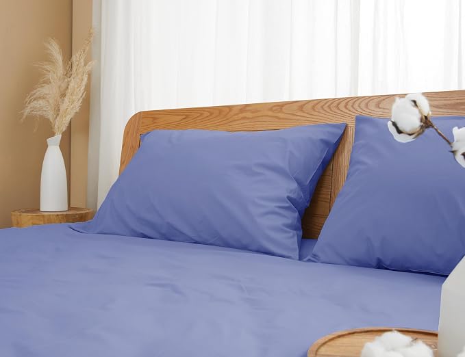 Pillow Cases, Standard Queen Size Cotton Percale Weave Pillowcases, Pre-Shrunk - Image 7
