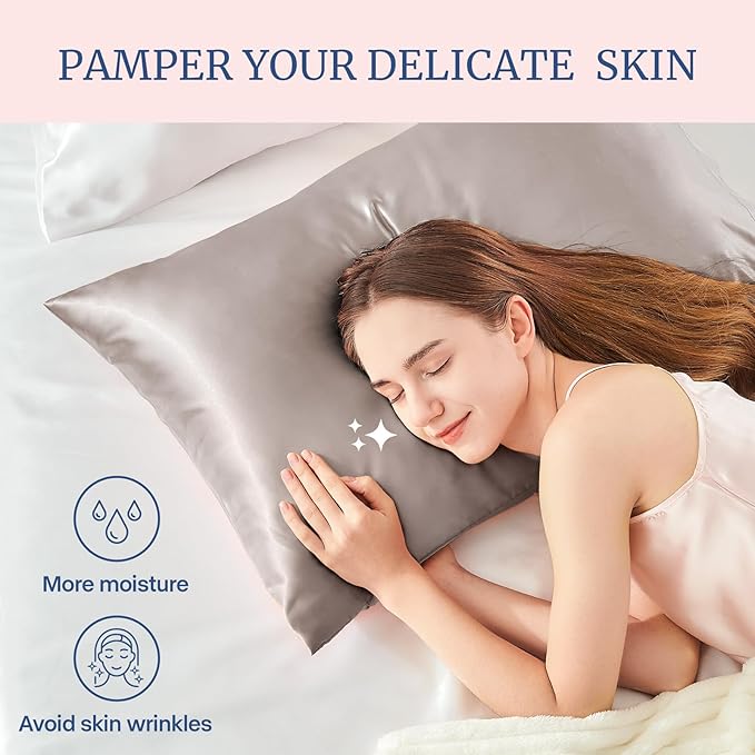 BEDELITE Satin Pillowcase for Hair and Skin, Super Soft and Cooling Similar to - Image 3