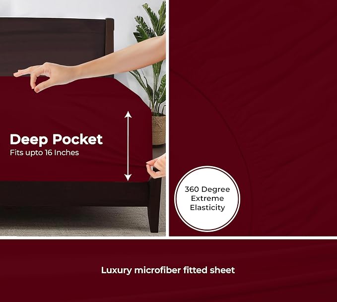 Royale Linens Fitted Sheet King - Image 3
