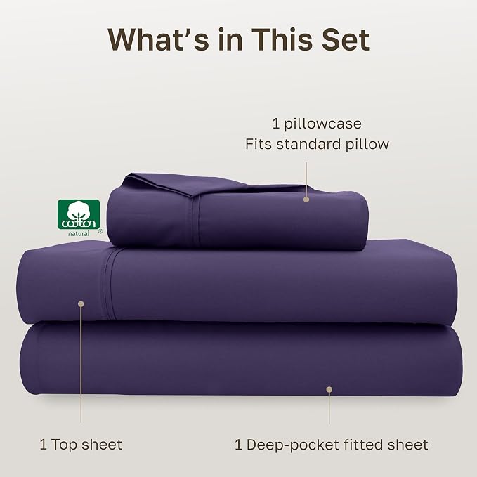 California Design Den Soft Twin Size 100% Cotton Sheet Sets, 400 Thread Count - Image 4