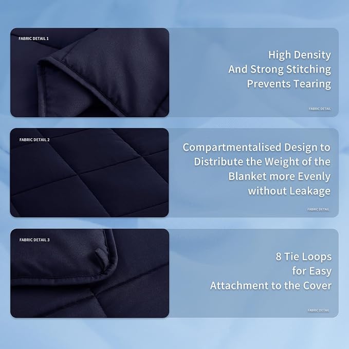Topcee Weighted Blanket Soft Cooling Heavy Blanket Sleeping, Apply to 190-210 - Image 7