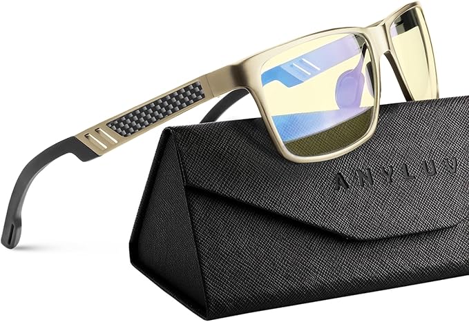 ANYLUV Blue Light Blocking Glasses Men Computer Gaming Glasses Lightweight by ANYLUV