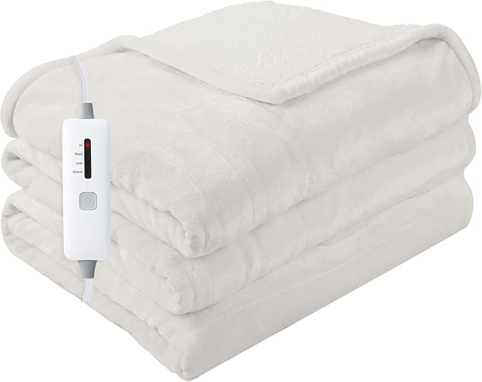 Soypipo Electric Heated Blanket Throw 50"x60", Warm & Lightweight Heated Blanket by Soypipo