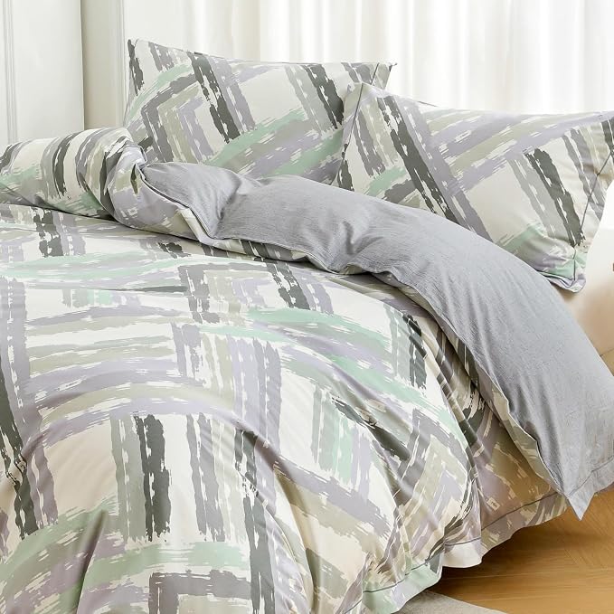 OAITE Duvet Cover Set Twin Size Floral Pattern Ultra Soft 100% Cotton Duvet - Image 2