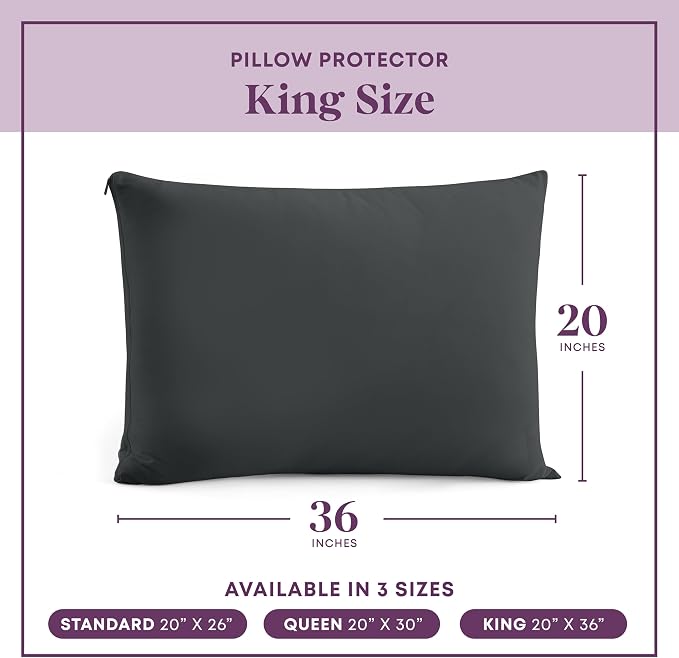 CirclesHome Pillow Protectors 4 Pack King Zippered - Image 6