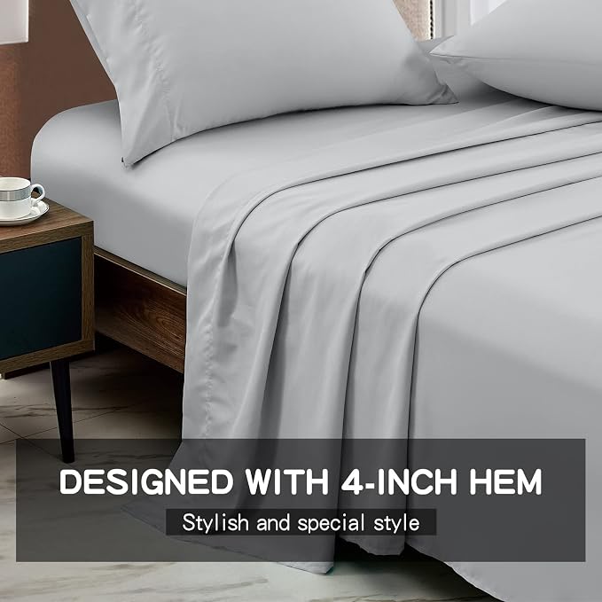 FreshCulture Queen Flat Sheets Only 2 Pack - Image 2