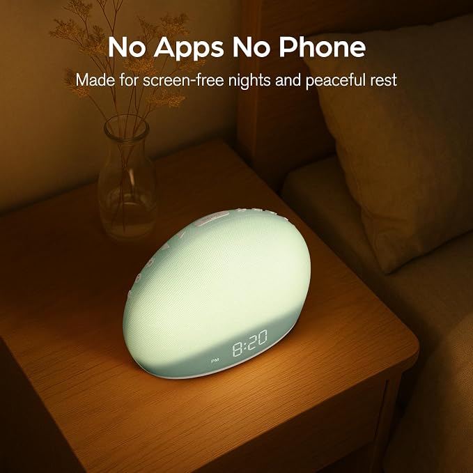 HOUSBAY Sunrise Alarm Clock, 20 Soothing Sleep Aids, Dimmable Display, - Image 6