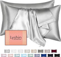 Silk Pillow Cases 2 Pack Standard Size by LYSHINSILKPILLOWCASES