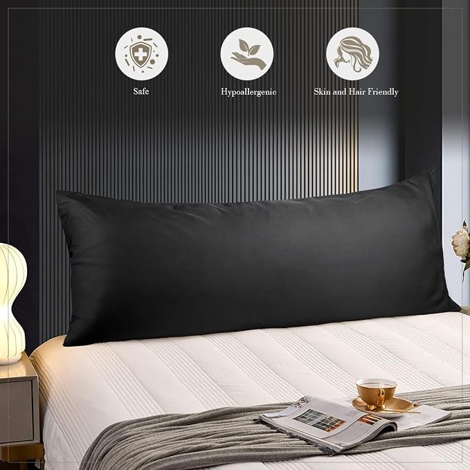 WishSmile Body Cooling Pillowcase Long Pillow Case Breathable Cool Silky Soft - Image 4