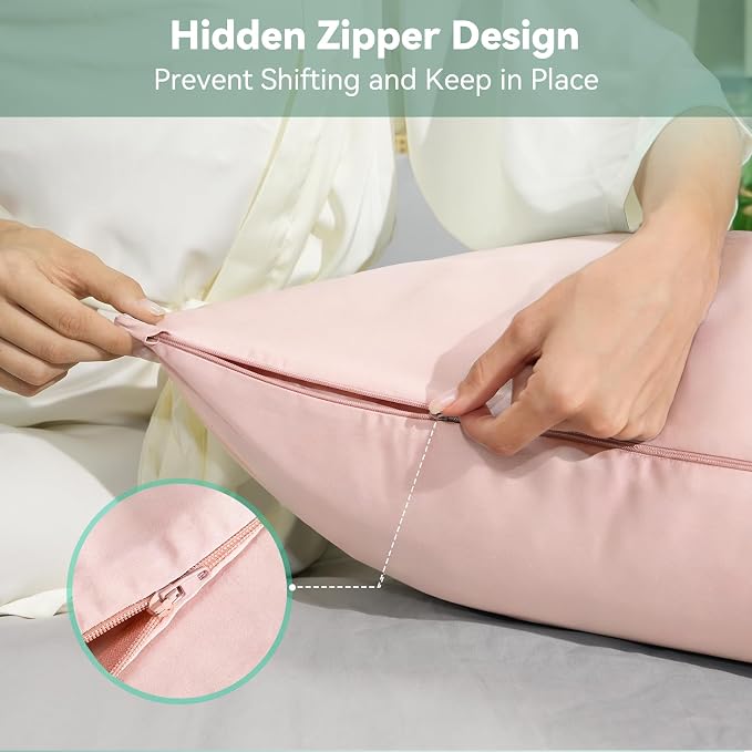 Cooling Curved Pillowcase for Side Sleeper Pillow - Image 6