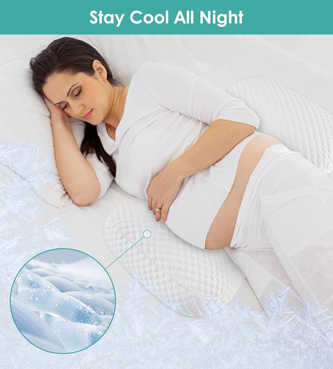 Pregnancy Pillow Cooling for Sleeping, Detachable and Adjustable Double-Sided - Image 8