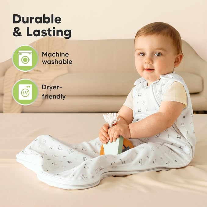 2-Pack Organic Baby Sleep Sacks, 100% Cotton - Image 8