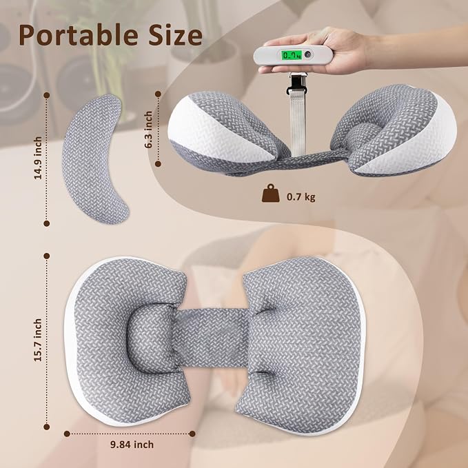 Chilling Home Pregnancy Pillow for Sleeping Portable, Maternity Pillow for Side - Image 7