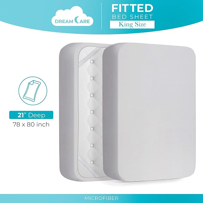 DREAMCARE King Fitted Sheet - Image 4