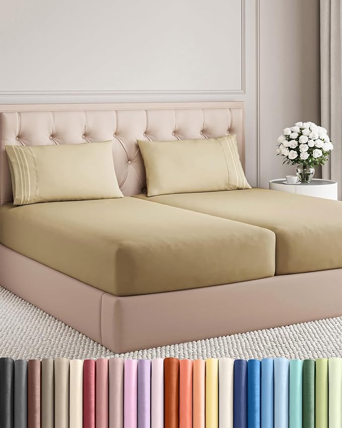 Split King Size 5 Piece Sheet Set by CGKUnlimited