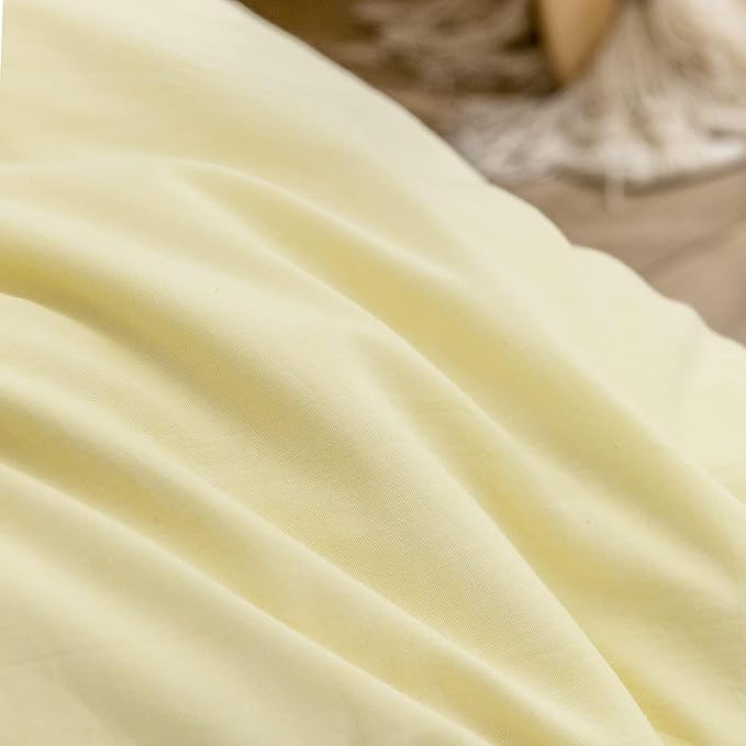 BESTOUCH Duvet Cover Set 100% Washed Cotton Linen Feel Super Soft Comfortable - Image 6