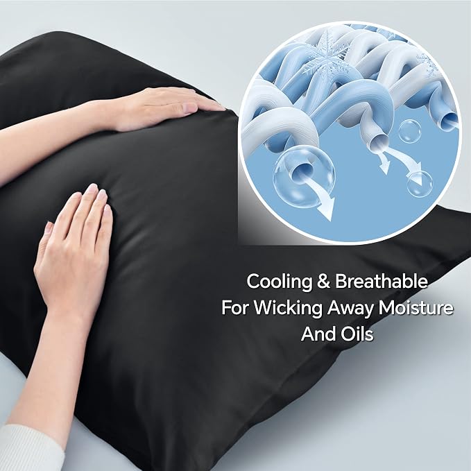 BEDELITE King Size Pillow Cases Set of 2, Rayon Derived from Bamboo, Cooling - Image 3