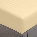 Feather & Stitch 1 Piece Fitted Sheet King Size, 100% Cotton Damask Sateen Weave by FEATHERSTITCHNEWYORK