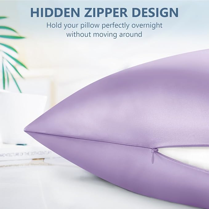 Silk Pillow Cases 2 Pack Standard Size Mulberry Silk Pillowcase Set of 2 - Image 5