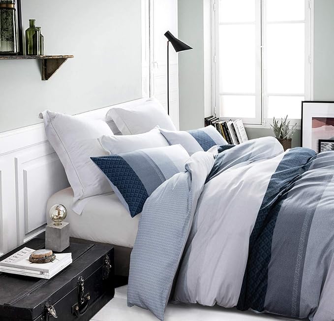 SLEEPBELLA Duvet Cover Queen Set 600 Thread Count Cotton Bedding Set - Image 2