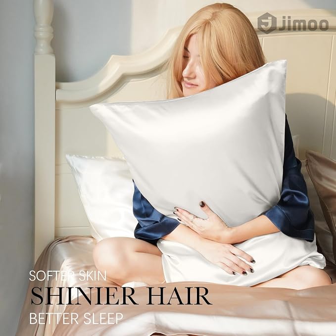 100% Mulberry Silk Pillowcase for Hair and Skin, 22 Momme Pure Natural Silk - Image 2