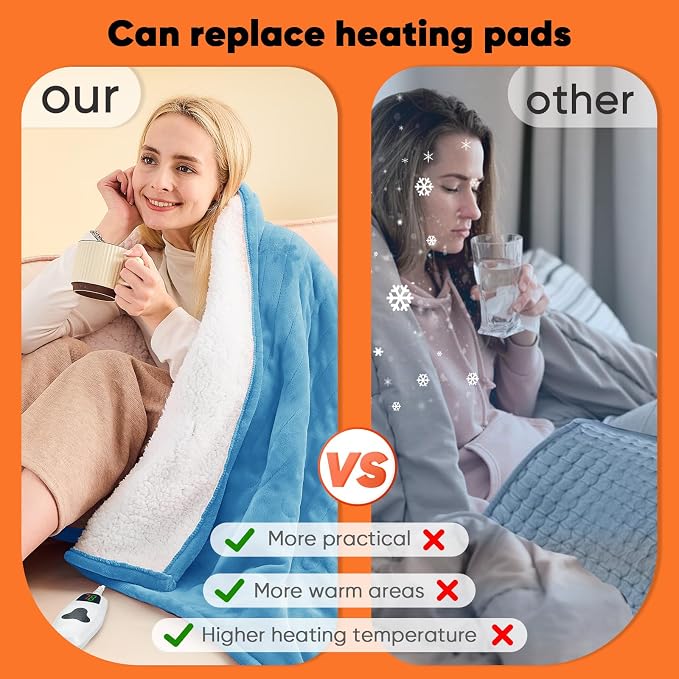 greenoak Heated Blanket Electric Full 72"X84", Heating Blankets - Image 6