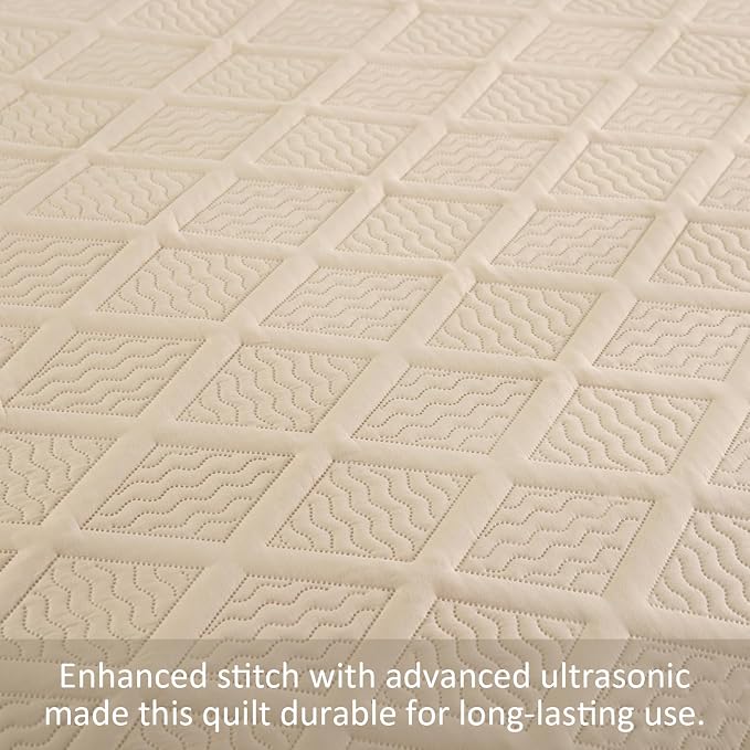 Yiran Camel Quilt Set Queen Size, 3 Piece Reversible Bedspreads Bedding Set - Image 5