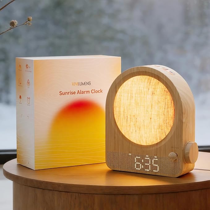 Vivilumens Gradual Sunrise Alarm Clock & White Noise Sound Machine by LightUpExquisiteLife
